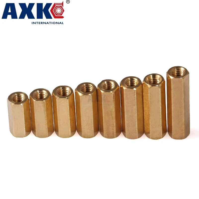 2021 Parafusos Axk 100pcs Thread M2 M2.5 Hex Brass Standoff Spacer Female To Spacing Screws Long Nuts L=5/6/8/10/12/15/20/25mm |