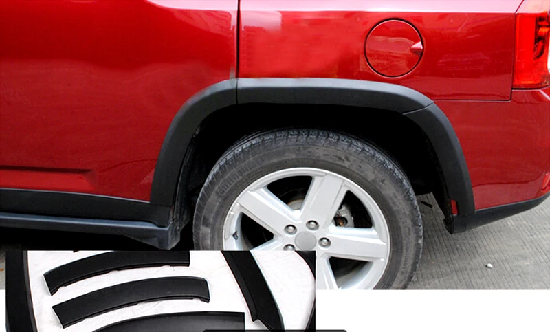 2011- для Jeep Compass авто аксессуары черный внешний крыло вспышки гибкий автомобильный комплект кузова колеса арки крышка 10 шт