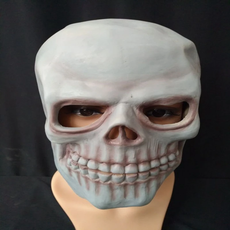 Хэллоуин страшная Рабочая маска на все лицо страшные скелеты резиновые маски