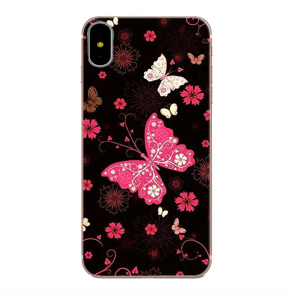 Красочная крутая Бабочка Мягкая Художественная печать для Apple iPhone 4 4S 5 5C 5S SE 6 6S 7 8