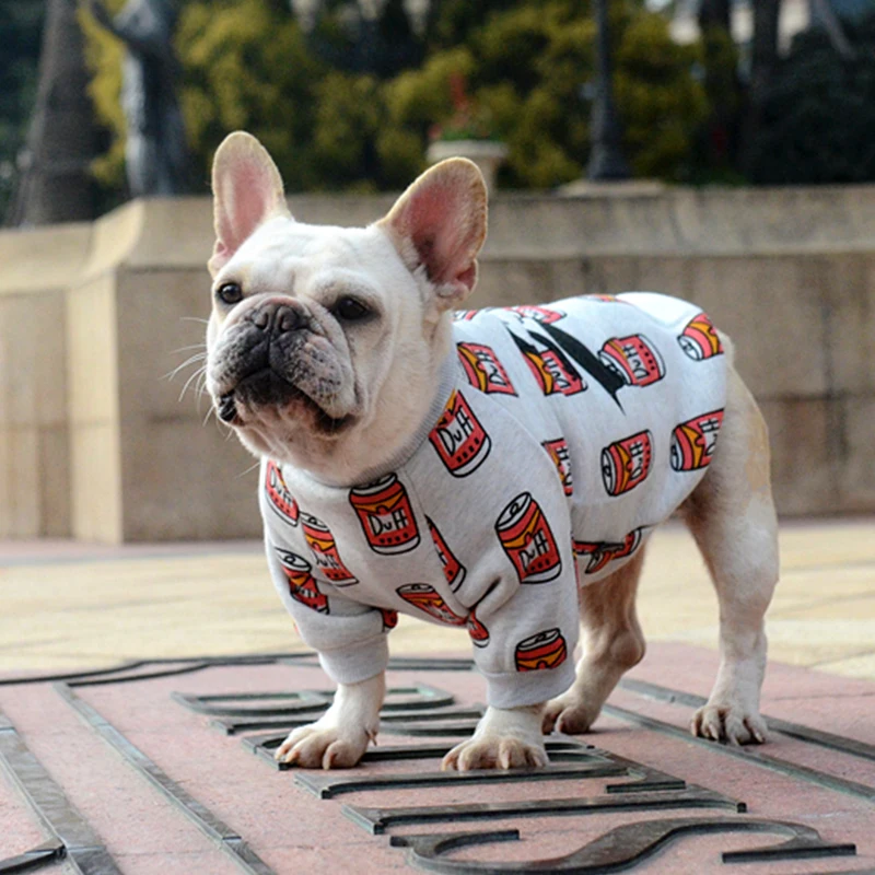 Хлопковая одежда для собак пальто куртка мопс французский бульдог зимняя