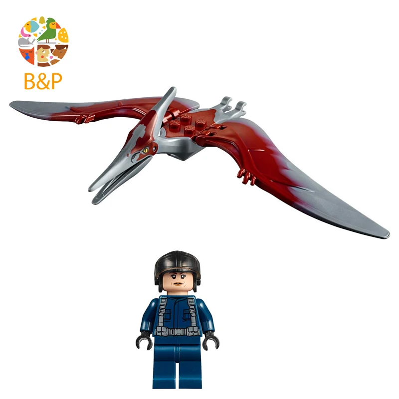 2018 Новый legoing 10756 96 шт мир Юрского периода Модель побега Pteranodon строительные блоки