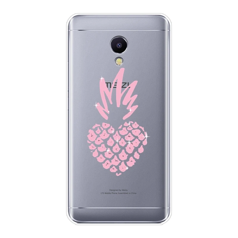 Задняя крышка из ТПУ для Meizu M2 M3 M5 M6 Note милый силиконовый мягкий чехол с ананасами