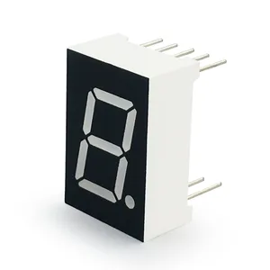 MCIGICM, 10 шт., 7-сегментный общий анод, 1-битная цифровая трубка 0,5 дюйма, 0,5 дюйма Красный светодиодный дисплей, 7 сегментов, светодиодная цифровая трубка