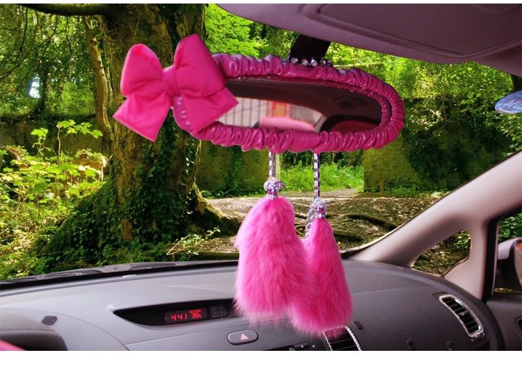 Бесплатная доставка женская мода милый розовый интерьер автомобильные