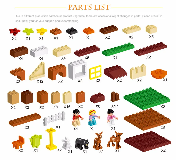 Big Particles Model Building Blocks Forest Paradise House Set Children Toy City Brick Compatible Size Birthday Gift | Игрушки и хобби