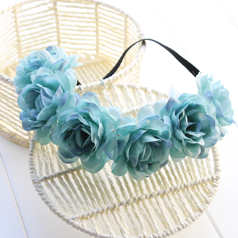 Цветы лотоса волосы для невесты милая леди и девушка цветущий цветочный венок на