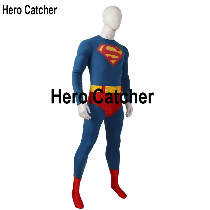 only bodysuit Герой Catcher одежда высшего качества 1978 Супермен косплэй костюм с поясом старый платья с изображением супергероя накидкой 1978 - Цвет: only bodysuit