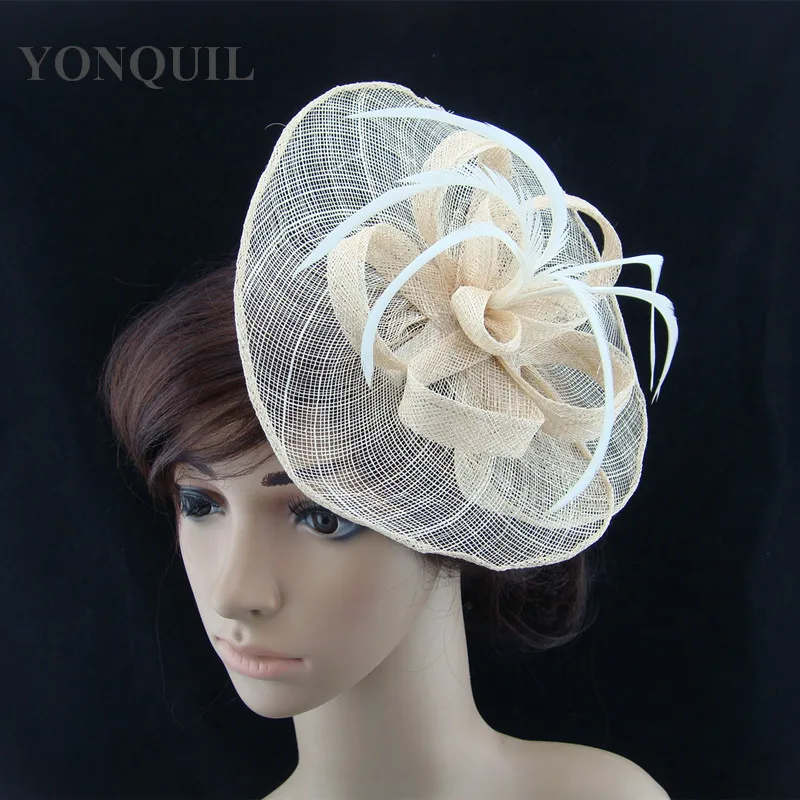 Женская элегантная Вуалетка Sinamay модные свадебные шляпы для вечеринок