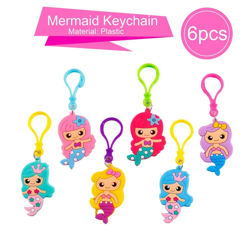 Mermaid Rubber Ring HUIRAN романтические вечерние принадлежности Русалочка украшение Русалочка подарок на день рождения Дети День рождения украшения для вечеринок - Цвет: Mermaid Rubber Ring