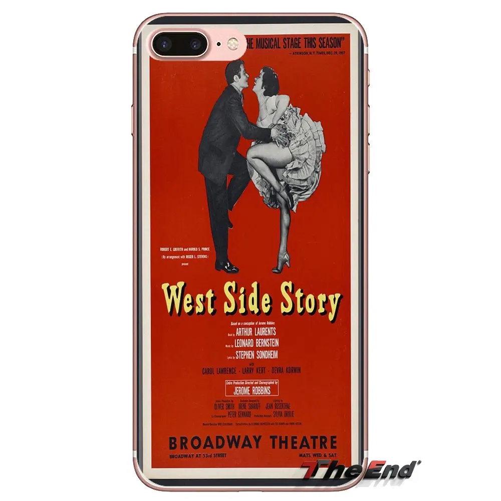 For Samsung Galaxy A3 A5 A7 A9 A8 Star A6 Plus 2018 2015 2016 2017 Transparent TPU Shell Cover West Side Story 1961 Poster Movie |