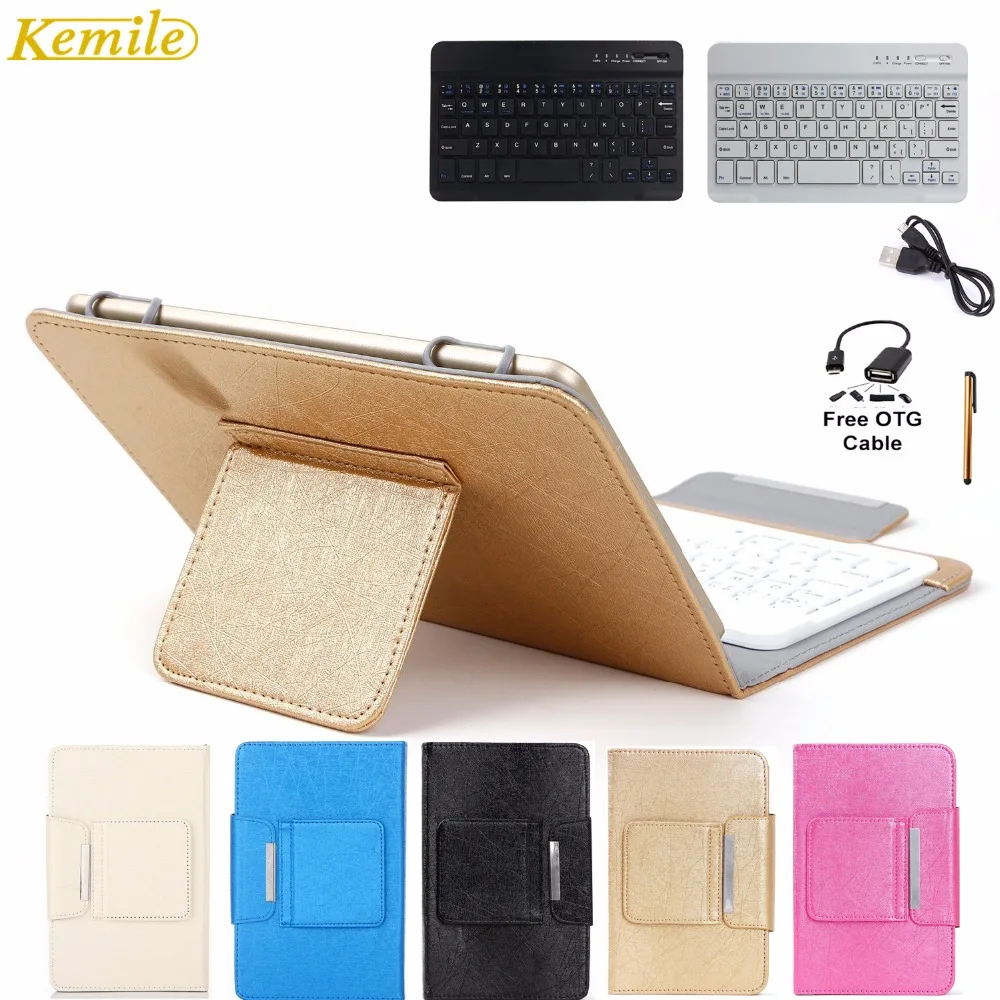 Kemile 7 9 дюймовый портативный кожаный чехол-подставка + Беспроводная Bluetooth
