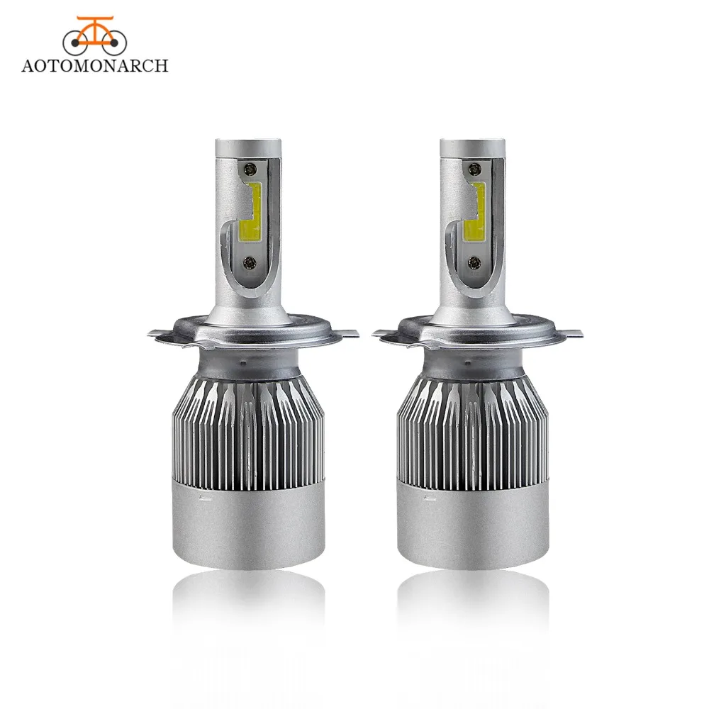 

AOTOMONARCH 72W H4 LED Car Lights Bulb COB Auto Headlight Lamp Fog Light 6500K 8000lm 12V 2PCS For All Car EG