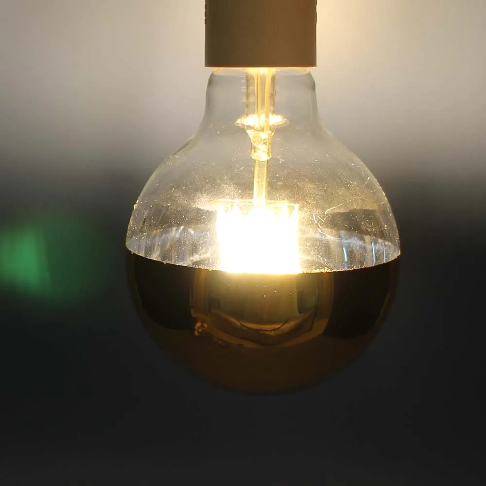 10 шт. Золотой G80 4 Вт (40w) 220V 240V Светодиодный светильник ing луковица половина
