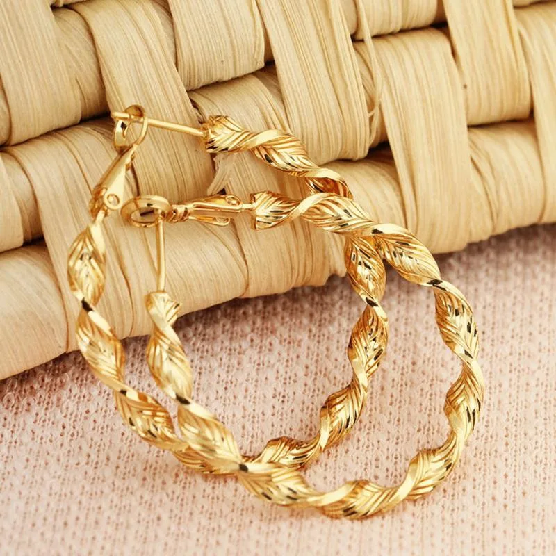 4 см большой круг Creole Золотой Цвет Бамбуковые серьги для женщин обручи Brinco