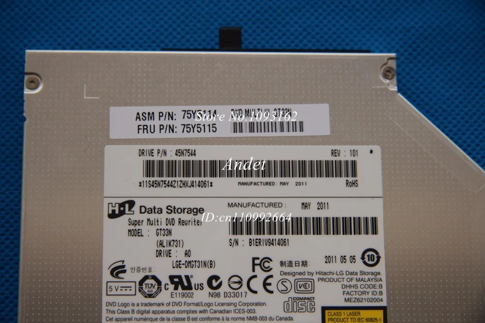 Фирменная Новинка 8X DVD RW Оперативная память накопитель для Lenovo ThinkPad T420 T420I DL