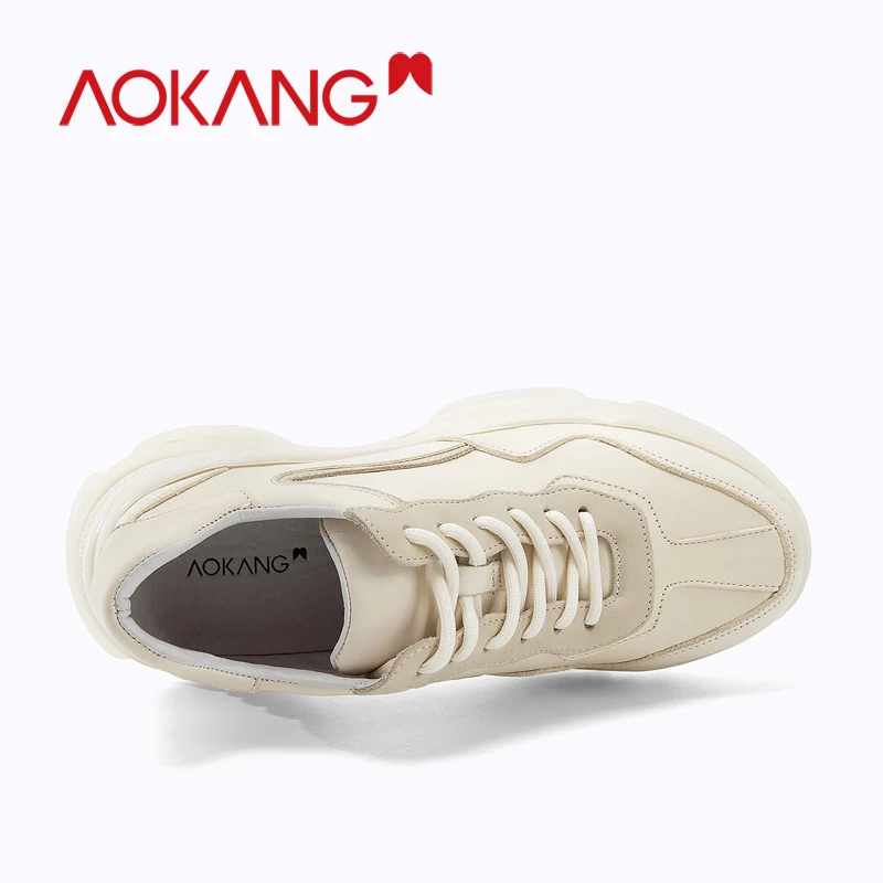 Женские кроссовки на платформе AOKANG повседневные из вулканизированной резины Tenis