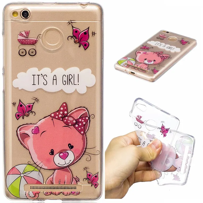 For Xiaomi Redmi 3 Pro / 3S 3X Case Lovely Soft Silicone TPU Cases Mobile Phone Protective Back Cover Coque | Мобильные телефоны и