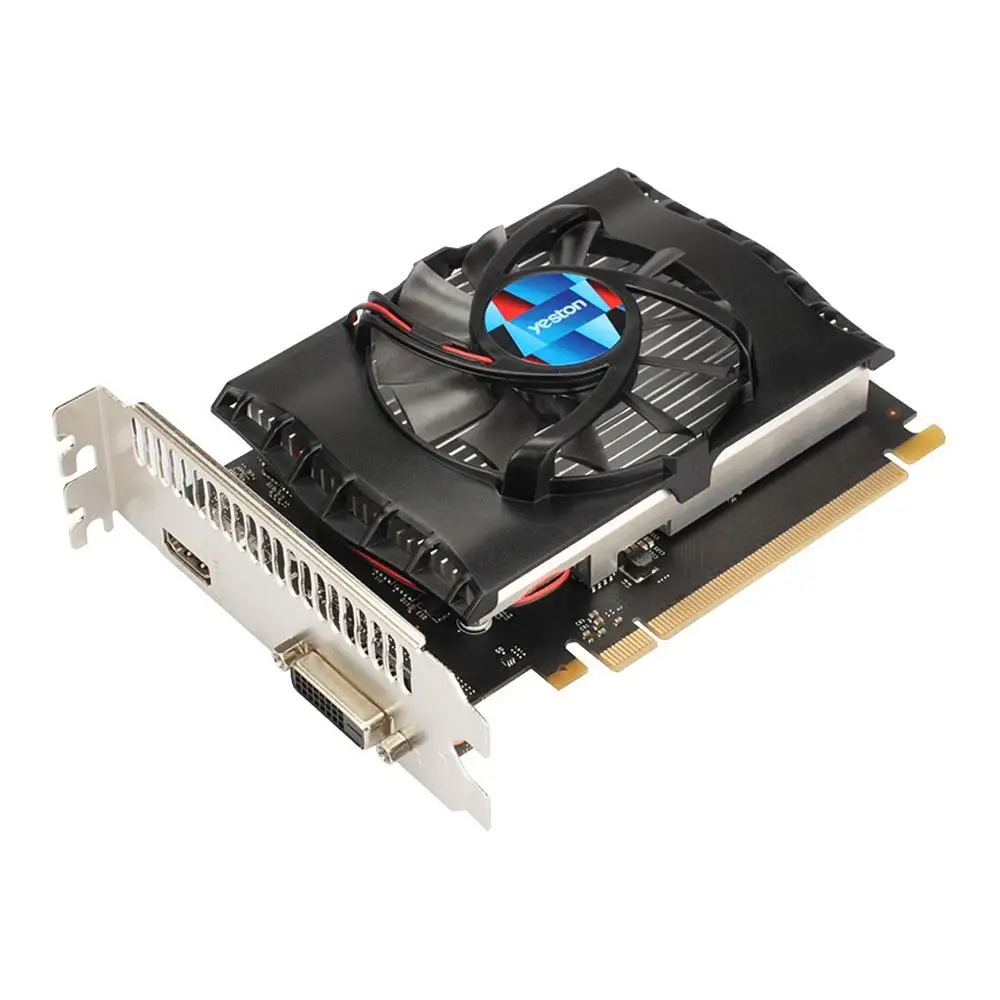 Yeston GT 1030 Geforce игровая видеокарта вентилятор GPU 2G GDDR5 64 бит 4K видеокарты HDMI DVI 384 SP PCI E