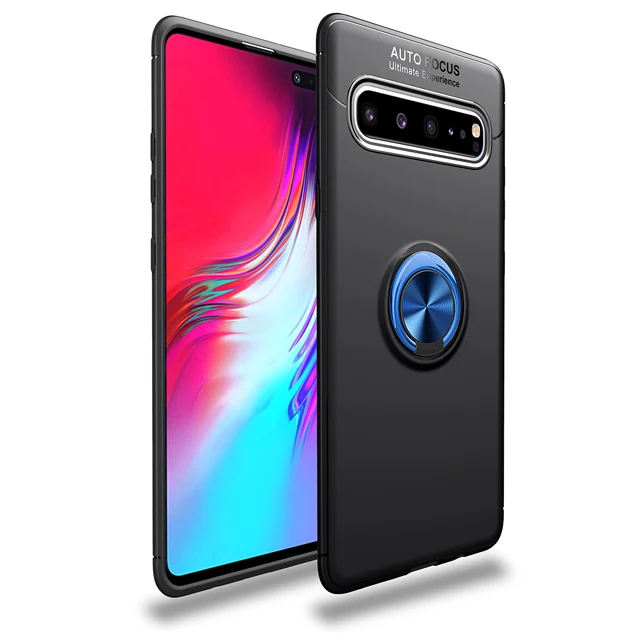 Роскошный чехол для телефона для samsung Galaxy S10e чехол-накладка с кольцом на палец, автомобильная подставка, силиконовый мягкий чехол для Galaxy S10 Lite чехол