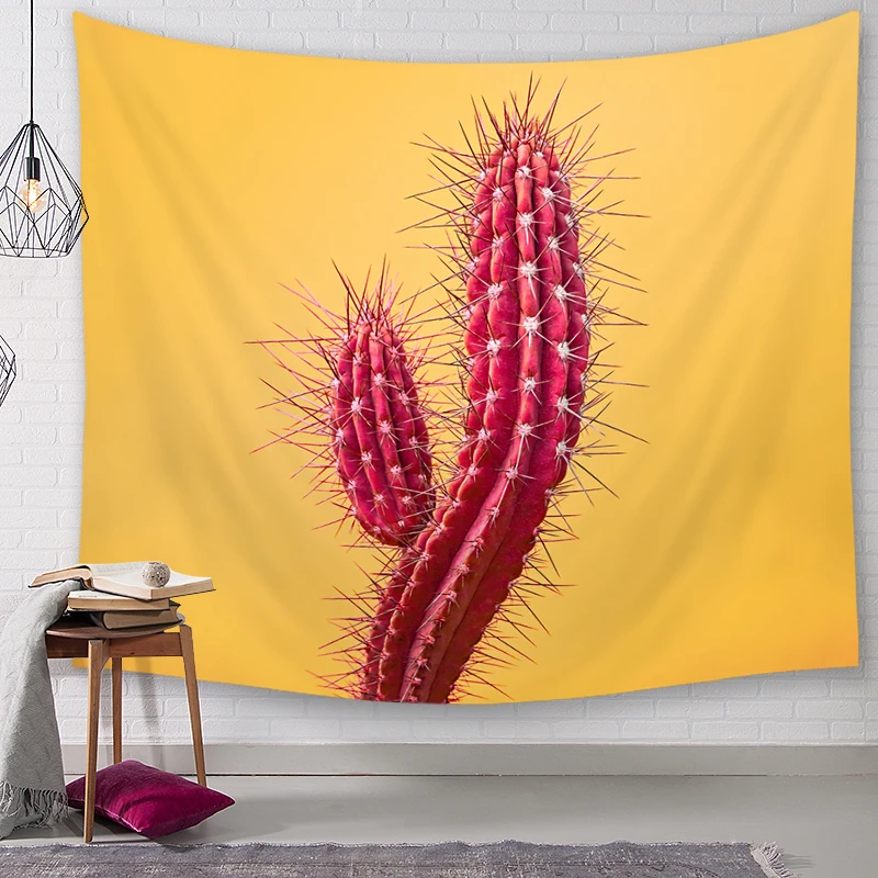 Кактус висит гобелены Мандала богемный гобелен пейзаж обои Книги по искусству
