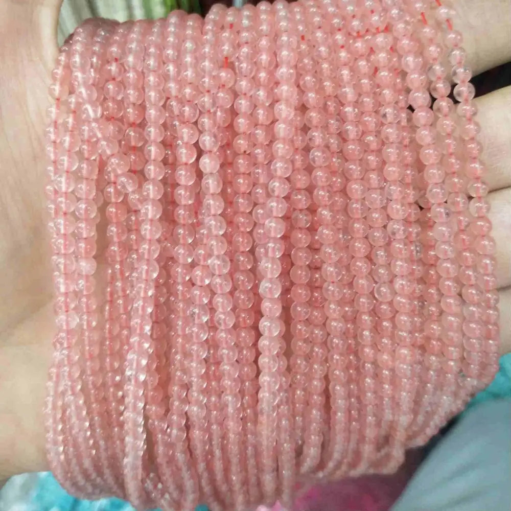 Watermelon Red 2 мм 3 мм круглые бусины из натурального камня розовый кварц аметисты лазурит Агаты бусины для изготовления ювелирных изделий Для Бисероплетения DIY браслет - Color: Watermelon Red