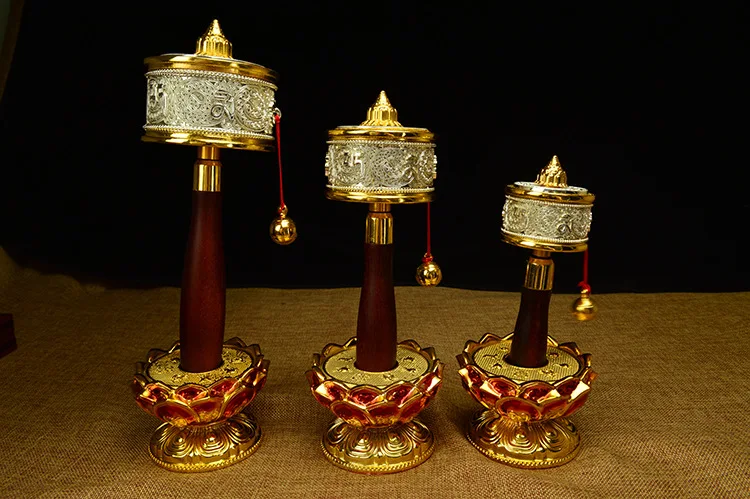 Двухподшипниковый сплав деревянная ручка ручная молитва колесо тантрические