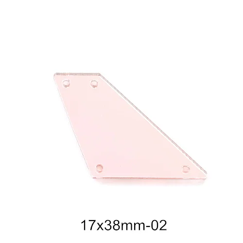 P02-17x38mm 50 шт. хрустальные зеркальные lt фиолетовые пришивные стразы неправильной формы акриловые зеркальные пришивные стразы lt фиолетовые Пришивные для одежды B3604 - Цвет: P02-17x38mm