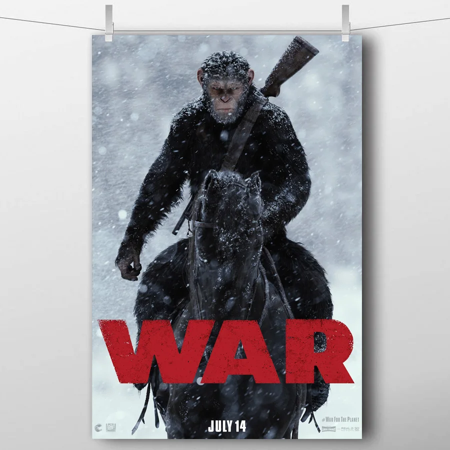 Войны для планеты обезьян (2017) фильм Плакаты и художественная печать на холсте