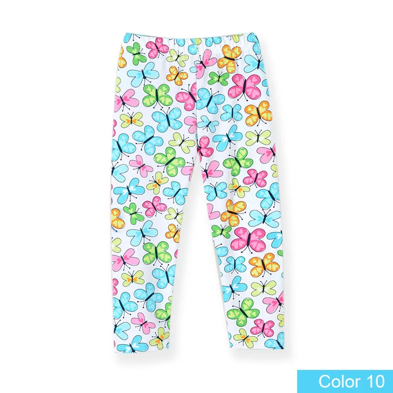 Color10 SheeCute/Новое поступление; Лидер продаж; летние модные леггинсы для девочек длиной до икры; штаны для девочек с цветочным принтом; детские брюки - Цвет: Color10