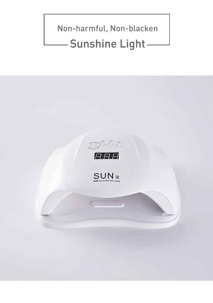 SUNX 54 Вт УФ ЛЕД лампа сушилка маникюра гель лака UV LED Sun One 48W Sun 5 с сенсорным датчиком быстрая