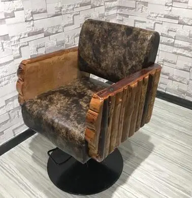 

Barber chair solid wood armrest barber chair antique barber chair hairdressing chair hairdressing salon special cutting chair.