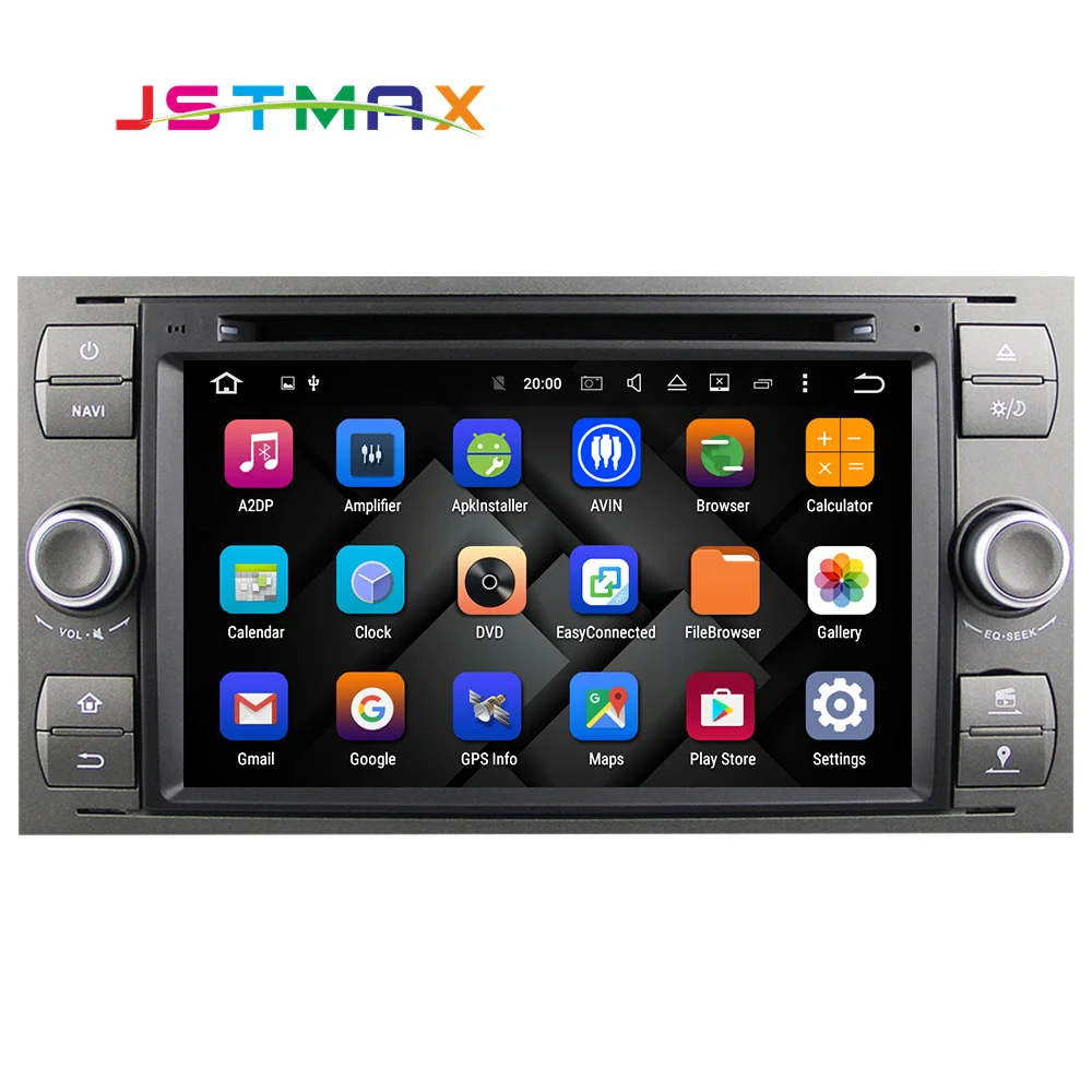 Автомобильный DVD-плеер JSTMAX Android 6 0 2 Din 8 ядер GPS-навигация Wi-Fi 4G для FORD S-Max Kuga Fusion Transit