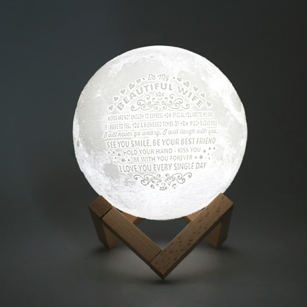 Новинка, индивидуальная, индивидуальная, 3D печать, Лунная лампа, зарядка через usb, Ночной светильник, сенсорный датчик, контроль, лунный светильник, Прямая поставка