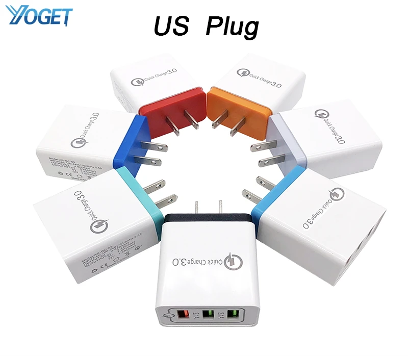 QC3.0 Быстрая зарядка быстрое зарядное устройство 3 0 USB ЕС США штекер для смартфона |