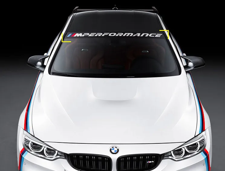 Высококачественные Вырубные Стикеры для BMW M Performance Front Rear наклейка на ветровое