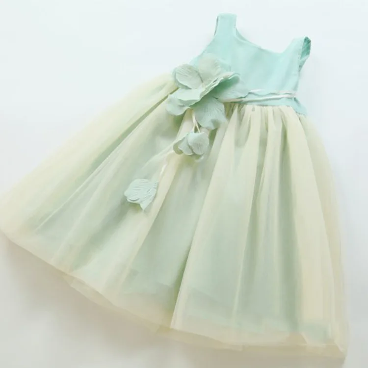 2018 Summer and Autumn Baby Girls Dresses Kids Sleeveless Gauza with Flower Casual Children | Детская одежда и обувь