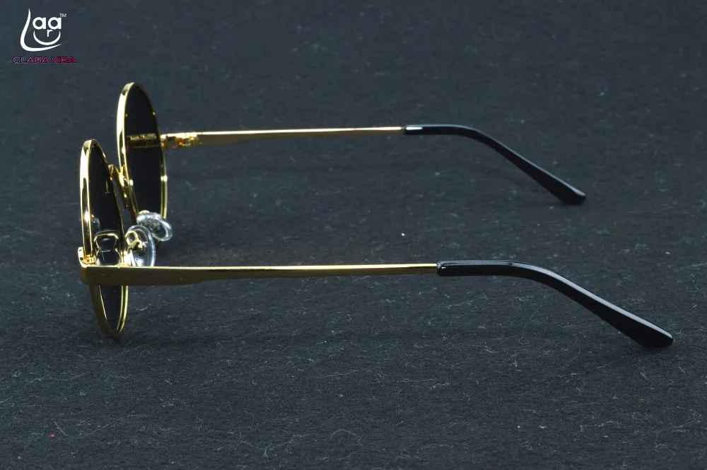 !! Поляризованные солнцезащитные очки для чтения! Круглые винтажные золотого