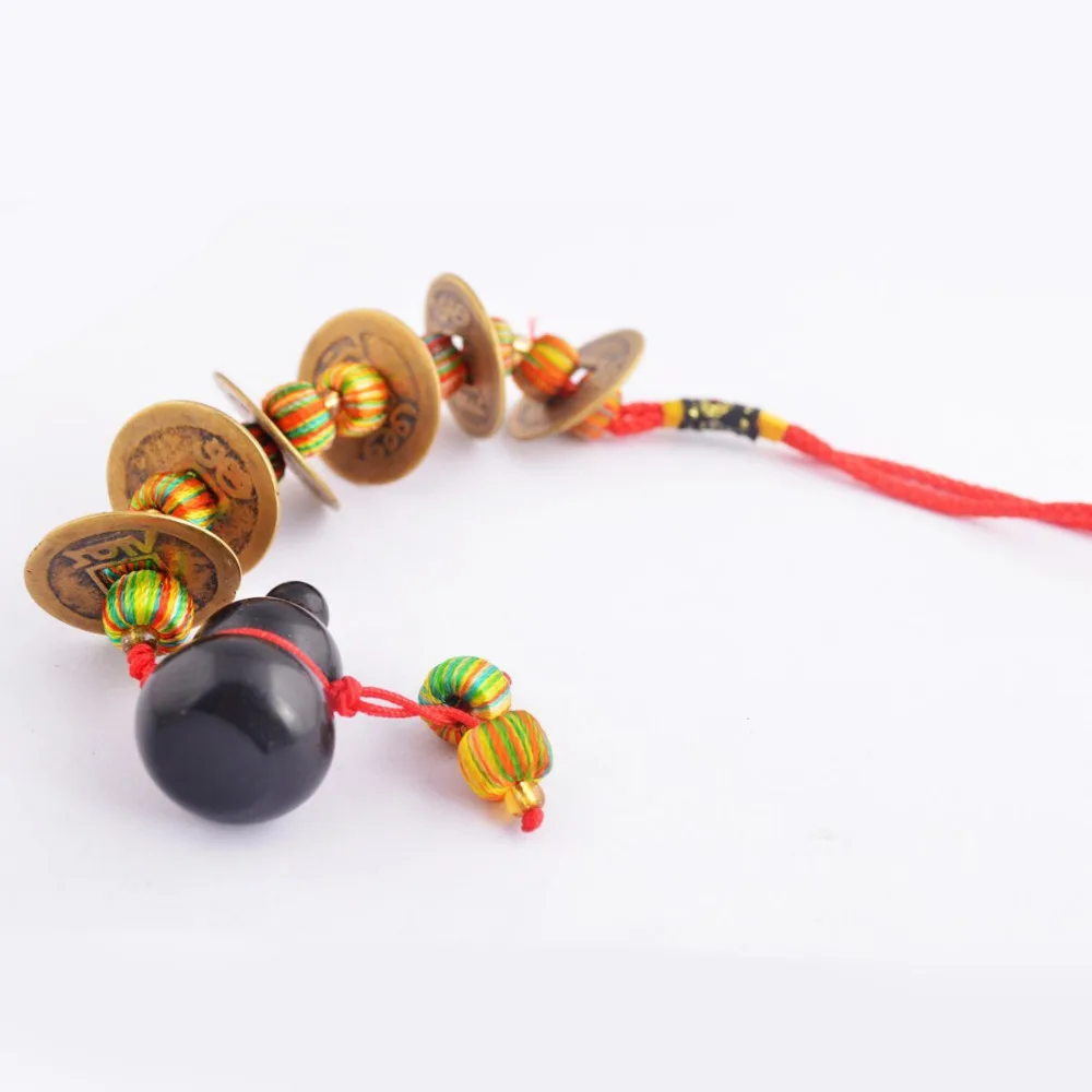 Fengshui I Ching Подвеска &quotмонета&quot с Wulou/Hu Lu сумка для мобильного телефона висячая M1306
