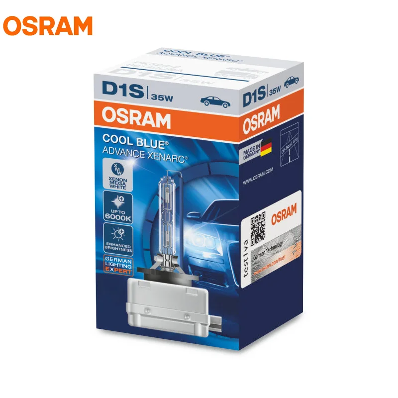 OSRAM D1S 35 Вт 66140CBA 6000 К холодный синий заранее ксеноновый Мега белый свет фар