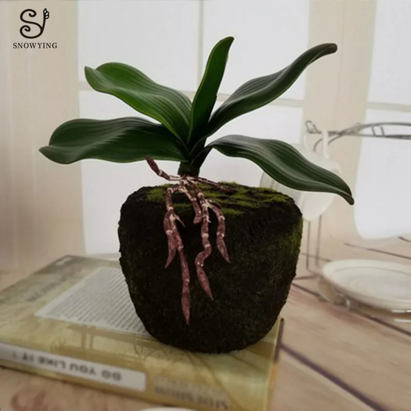 1Pcs Artificial Plant Real Touch Phalaenopsis Fake Leaf Decorative Flowers Auxiliary Material Flower Decoration Orchid Leaves | Дом и сад