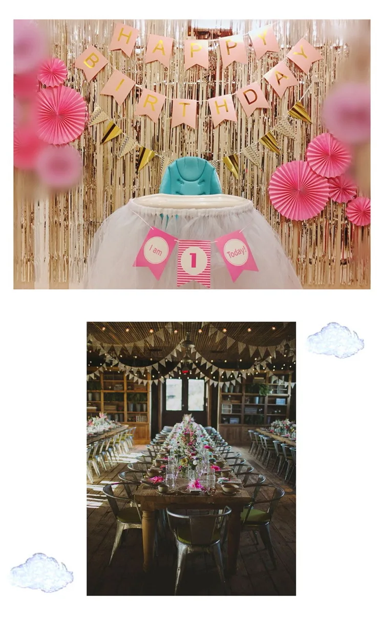 С Днем Рождения рогатки баннер с днем рождения украшения Babyshower День рождения Свадьба Висячие украшения Babyshower овсянка