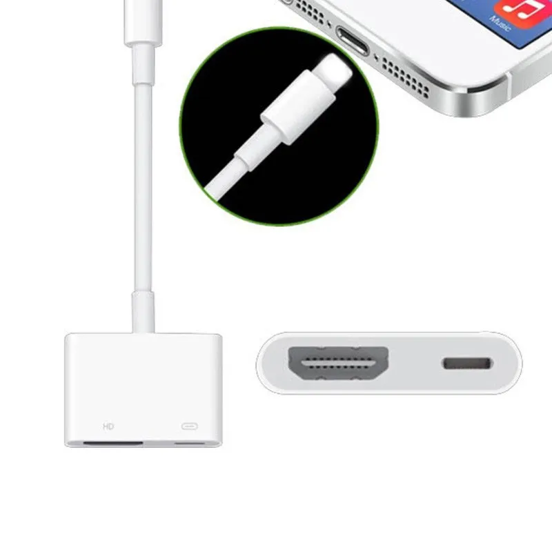 Удобный Кабель HDMI 1080P для телефона 8 контактный порт высокое качество HD