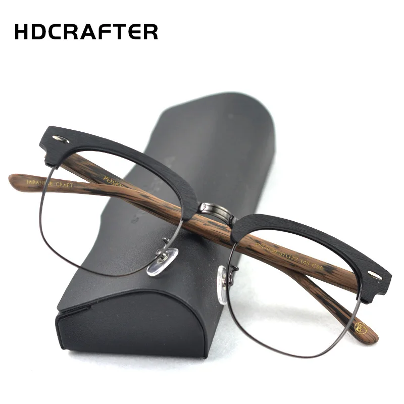 Оправа для очков HDCRAFTER мужчин и женщин винтажная деревянная ретро оправа