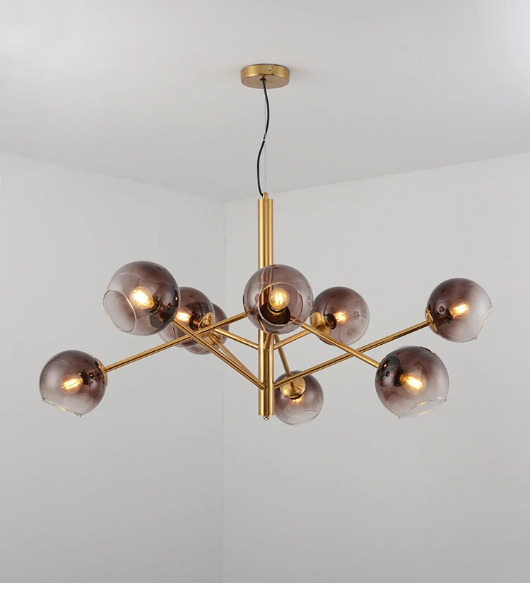 Скандинавские необычные стеклянные шары 9 светильник Lustre E27 Led люстра Modo Luminaria Led Регулируемая подвесная люстра светильники