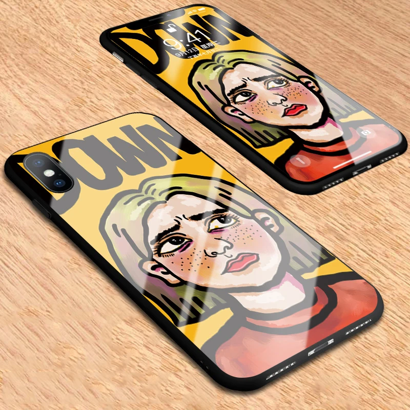 Для iphone X случае Yizu пользовательские закаленное Стекло + ТПУ задняя крышка