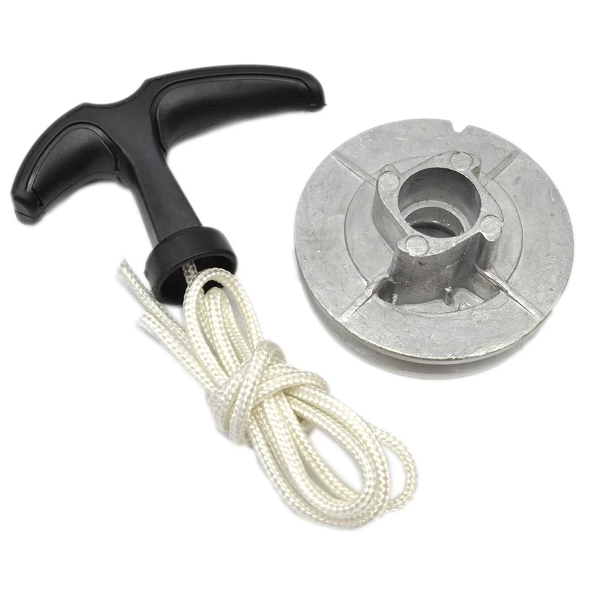 Алюминиевая Одиночная бензопила стартер ручка шкива веревка подходит для