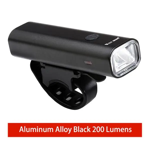 Front Light WEST BIKING велосипед светильник набор Водонепроницаемый вспышка светильник головной светильник с сзади потепление хвост светильник для езды на велосипеде USB велосипедная передняя лампа - Цвет: Front Light