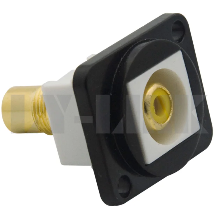 Разъем типа D мама желтого цвета|rca female|rca female to femalerca |