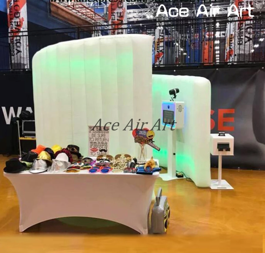 Satılık Harika şişme Led Aydınlatma Fotoğraf Kabini Spiral şekilli Ofis Yapısı şişme Ofis çadırı Sahne ışıkları Ile Ofis Için